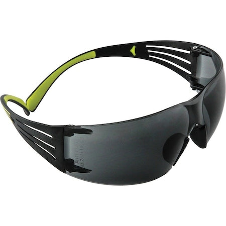 SecureFit 400, Safety Glasses, Anti-Fog & Anti-Scratch, Gray Lens, Black Frame, Frameless