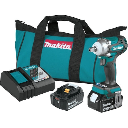 18V LXT Brushless 4-Speed 1/2" Impact Wrench Kit, Pin Detent (5.0Ah)