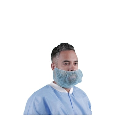 Beard Cover, Polypropylene, Blue, 1000 PK
