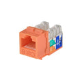 Datacom Jack, Cat6, Punch Down, Orange