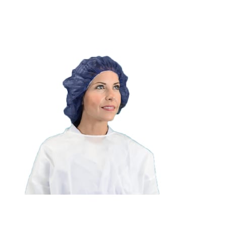 Pleated Navy Bouffant Cap, 1000/CS