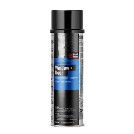 Spray Foam Sealant, 24 oz, Aerosol Can, Creme, Polyurethane Base, Window & Door