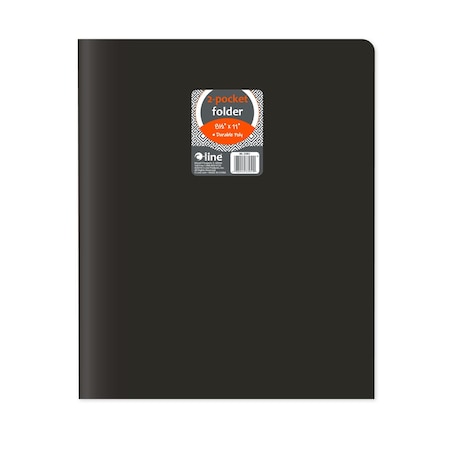 Portfolio 8-1/2 x 11", 2 Pocket, Black, Pk25