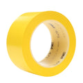 Floor Marking Tape, vinyl, No Legend, Yellow, 2 in W., 5.2 mil Thickness