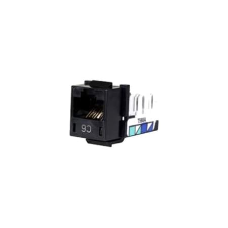 Modular Jack, 0.875 in H, Black