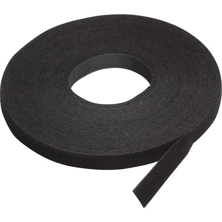 Reclosable Fastener, Acrylic Adhesive, 75 ft, 2 in W, Black