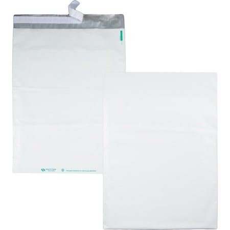 Shipping Envelope, White, Plastic, PK100