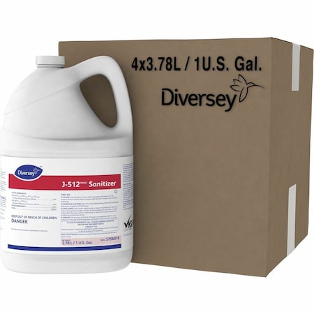 Sanitizer Concentrate, 1 gal. Pail, Unscented, 4 PK