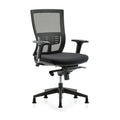 Desk Chair Modern Mesh Chair,C2,AA,Glides, Adjustable Arms, 18-1/2"" to 21-1/2"" Height, Mesh, Black