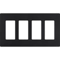 Designer Wall Plates, Number of Gangs: 4 Satin Finish, Midnight