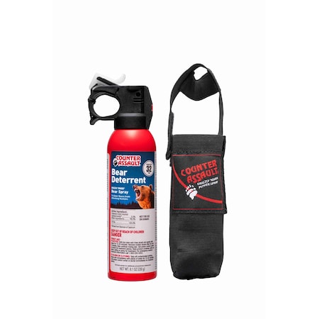 Bear Spray, Red, 8.1 oz Sz, Steel