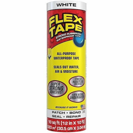Flex Tape, 10 cu ft, Rubber Base, White