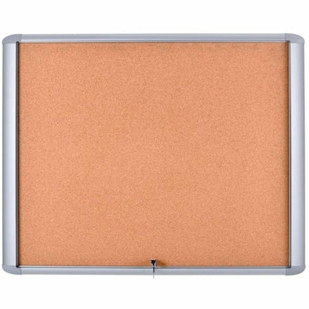 Enclosed Cork Bulletin Board 26-1/2""W x 30""H