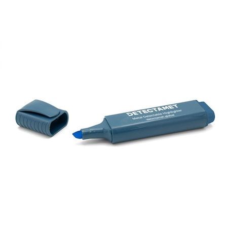 Metal Detectable Highlighter, Blue Ink, Chisel Tip, PK5