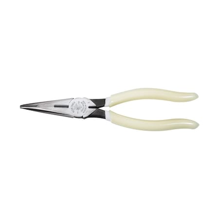 Pliers, Long Nose Side-Cutters, High-Visibility, 8-Inch