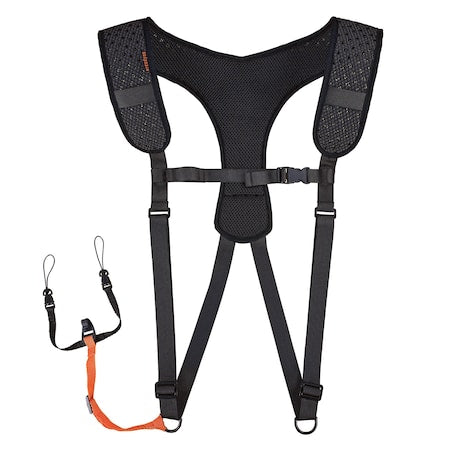 XL Black Barcode Scanner Harness + Lanyard