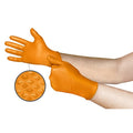 Mega Texture, Disposable Gloves, 5.1 mil Palm, Nitrile, Powder-Free, 2XL, 100 PK, Orange