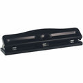 Manual Paper Hole Punch, Black, Round