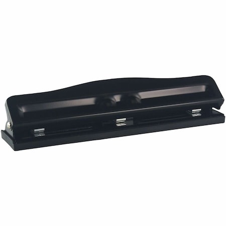 Manual Paper Hole Punch, Black, Round