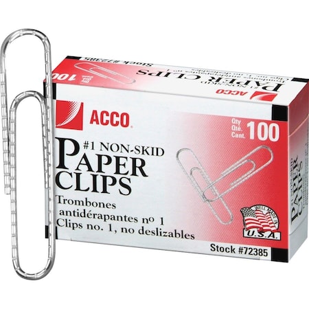 Paper Clip, Silver, Steel Wire, PK1000