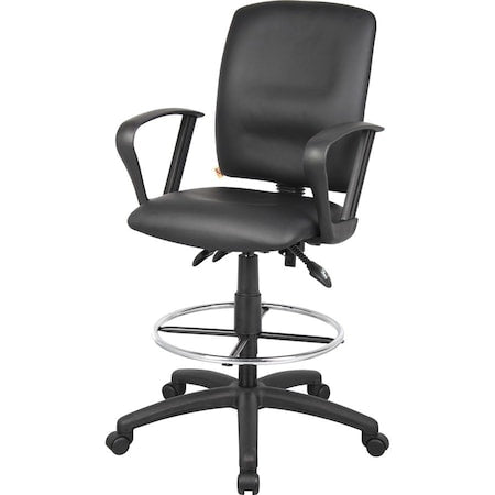 Multi-Function LeatherPlus Drafting Stool W/ Loop Arms