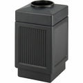 Canmeleon 38 gal Square Outdoor Can, Black, None, Plastic, 18 1/4 in