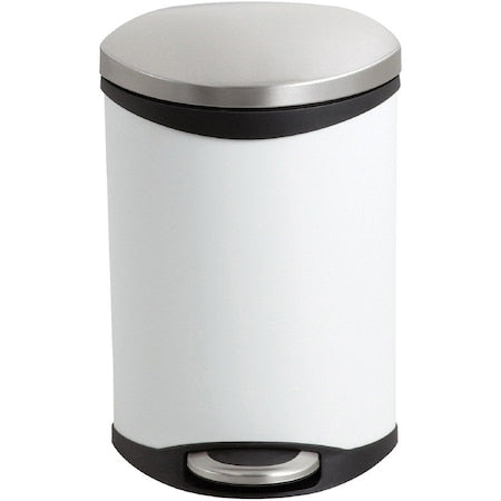 3 gal. Rigid Plastic Oval Wastebasket, White