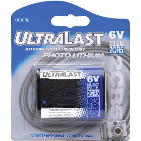 NABC UltraLast UL2CR5 Lithium Photo Camera Battery - 6V DC