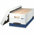 File Box, Corrugated Fiberboard, 12 in W, 24 in D, 10 in H, Lift-Off Locking Lid Closure