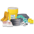 Spill Kit, 6 gal Volume Absorbed per Kit, 10 gal Capacity, Drum