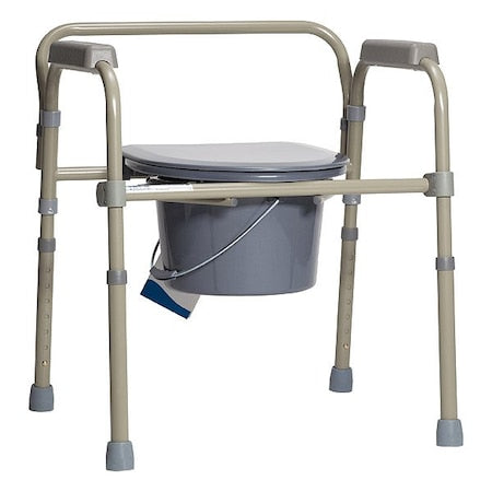 Commode Chair, Gray, Steel, PK4
