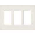 Designer Wall Plates, Number of Gangs: 3 Satin Finish, Biscuit