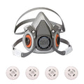 Half Mask Respirator Kit: 4 Cartridges Included, P100, 6000 Series, Thermoplastic Elastomer, Size M