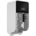 Toilet Paper Dispenser, Coreless, Vertical Double Roll, Plastic, Black