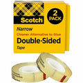 2-Sided Office Tape, 75ft, 1/2in, 3 mil, PK2