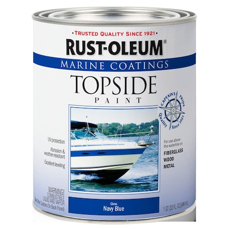 Marine Coatings Topside Paint, Navy Blue, Gloss, 1 Qt