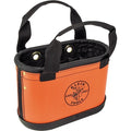 Bucket Bag, Orange, Plastic Exterior, Denier Polyester Interior, Polypropylene Bottom, 15 Pockets