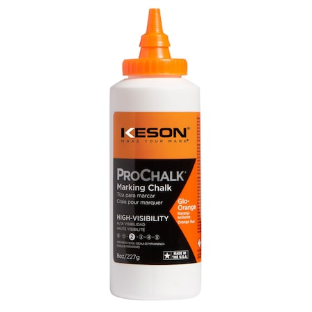Marking Chalk, Orange, Semi-Permanent, 8oz