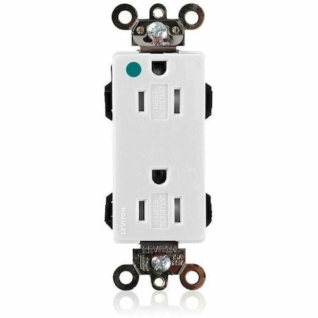 Straight Blade Receptacle, 5-15R, 15 A, 125V AC, Surface Mount, Self-Grounded