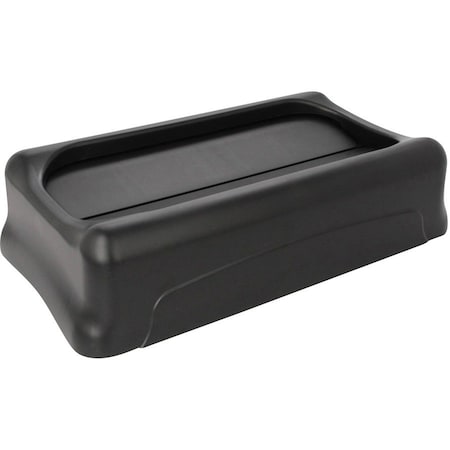 Slim Jim(R) 23 gal Trash Can Lid, Swing Black, Resin, 1 Openings 11 1/4 in W/Dia