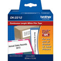 Brother DK2212 - Continuous Length Film Tape - 2.44" Width x 50 ft Length - Direct Thermal - White - 1-/ Roll