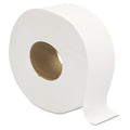 Toilet Paper, Jumbo Continuous Roll, 2 Ply, 3 1/4 in x 800 ft L, 9 in Roll Dia, White, PK12