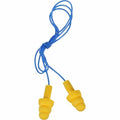 UltraFit Reusable Corded Earplugs, Flanged Shape, 25 dB NRR, Push-In, Med, Yellow/Blue, 1 Pair
