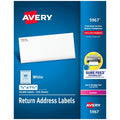 Return Address Labels,Sure Fee,PK20000, 1/2"" Label W, 80 Labels per Sheet White