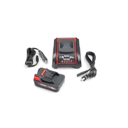 Battery and Charger Kit, 100-240V AC, (1)18V