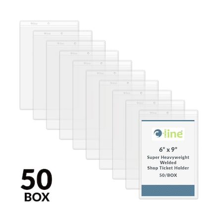 6" x 9" Heavyweight Vinyl Welded Shop Ticket Holders, 50/BX