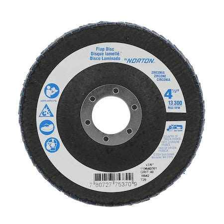 Fiber Disc, 4 1/2 in Dia, 7/8in Arbor