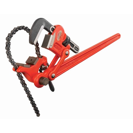 27-3/4" Compound Leverage Wrench, 5" Pipe Capacity, Red