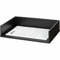 Letter Tray, Black, Wood, 13 1/2 in W, 10 3/4 in L, 3 1/10 in H, 1 Number of Compartments