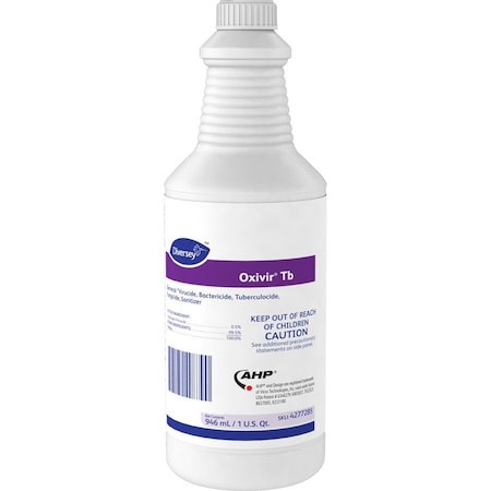 Cleaner and Disinfectant, 32 oz. Trigger Spray Bottle, Unscented, Colorless, 12 PK